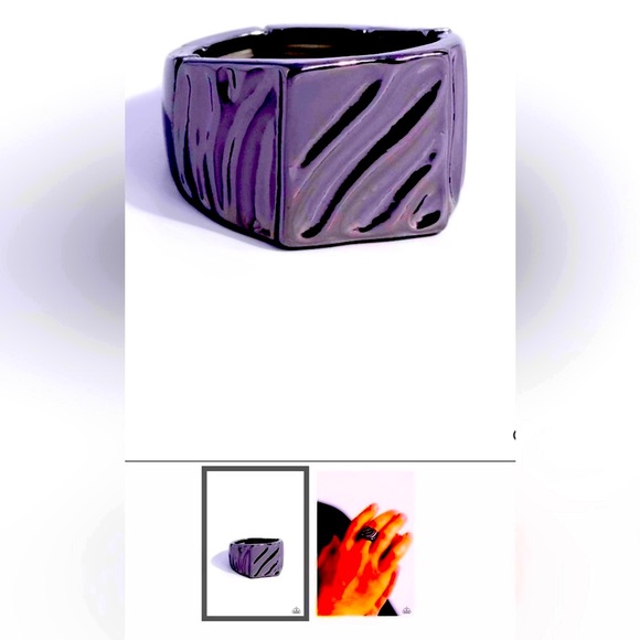 🔥💪🏼🔥 MEN❗️ PAPARAZZI “ILLUSION” BLACK MEN’S RING❗️GUNMETAL❗️SO FINE UNUSUAL❗️🔥 - Picture 3 of 4